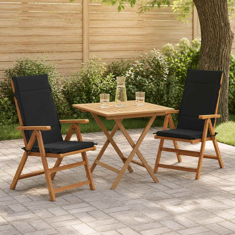 Vidaxl 2-delige hoogrug kussen gemert 2 pcs 100% polyester zwart