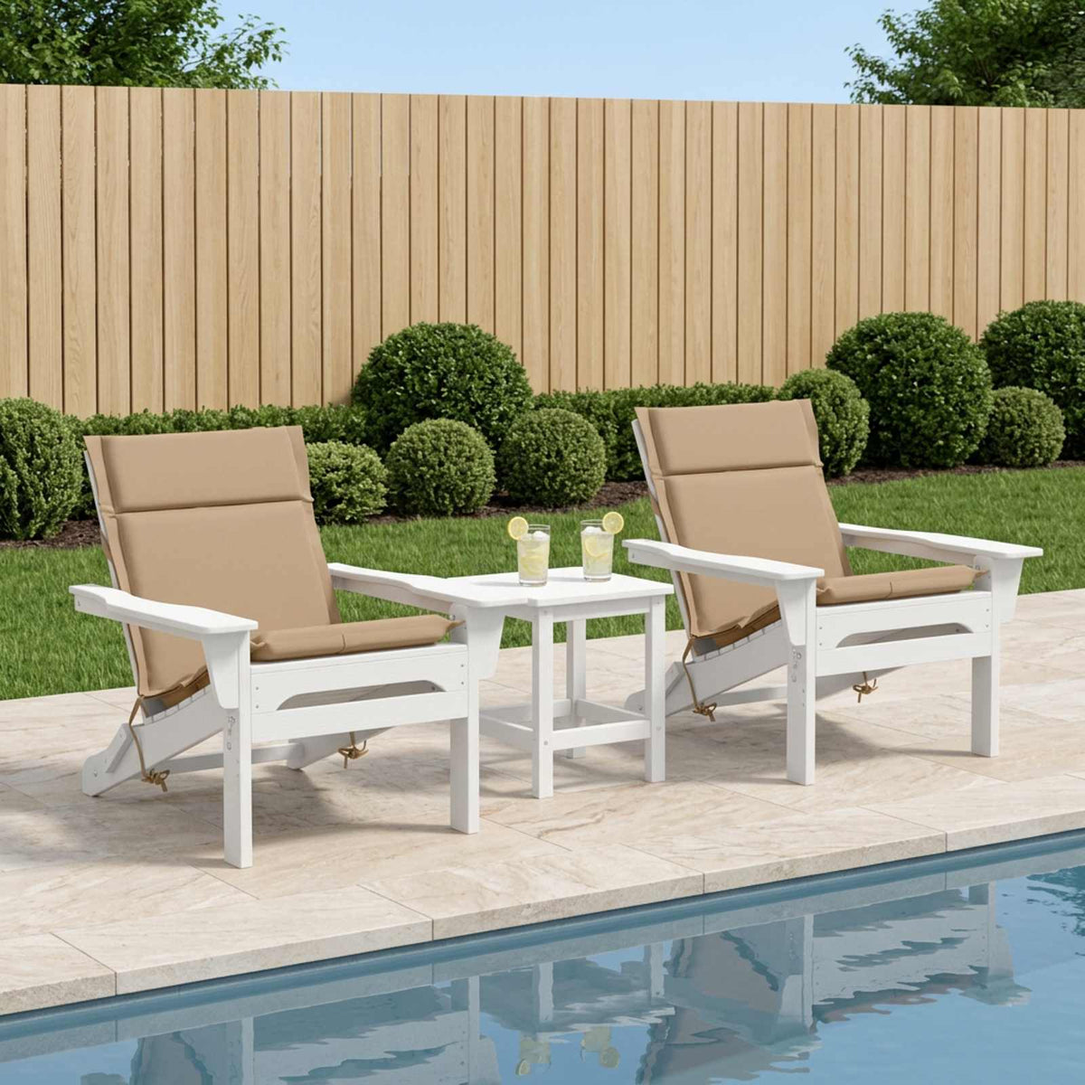 Vidaxl 2-delige hoogrug kussen gemert 2 pcs 100% polyester zand