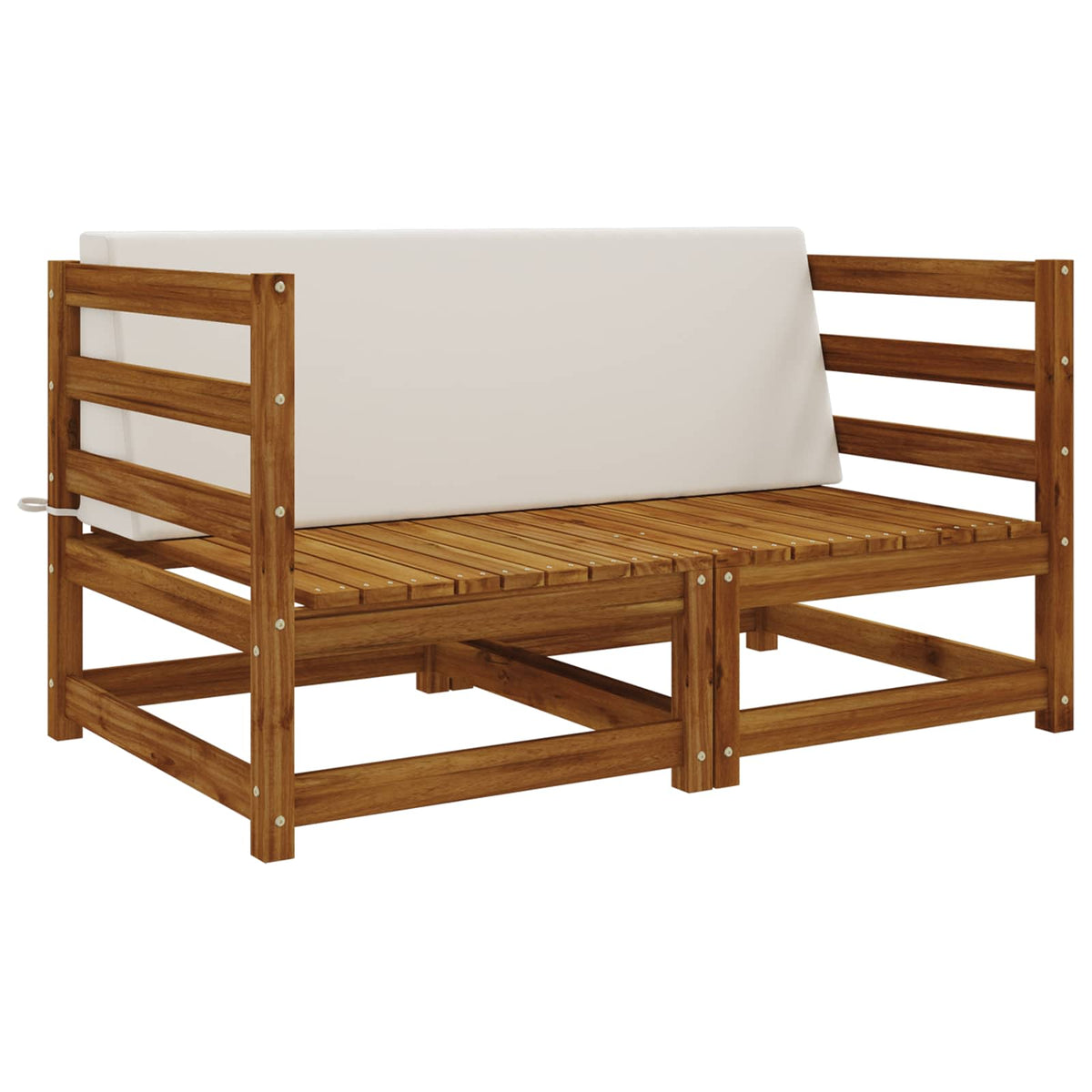 Vidaxl rugkussen soest 100% polyester wit 120 x 20 x 40 cm