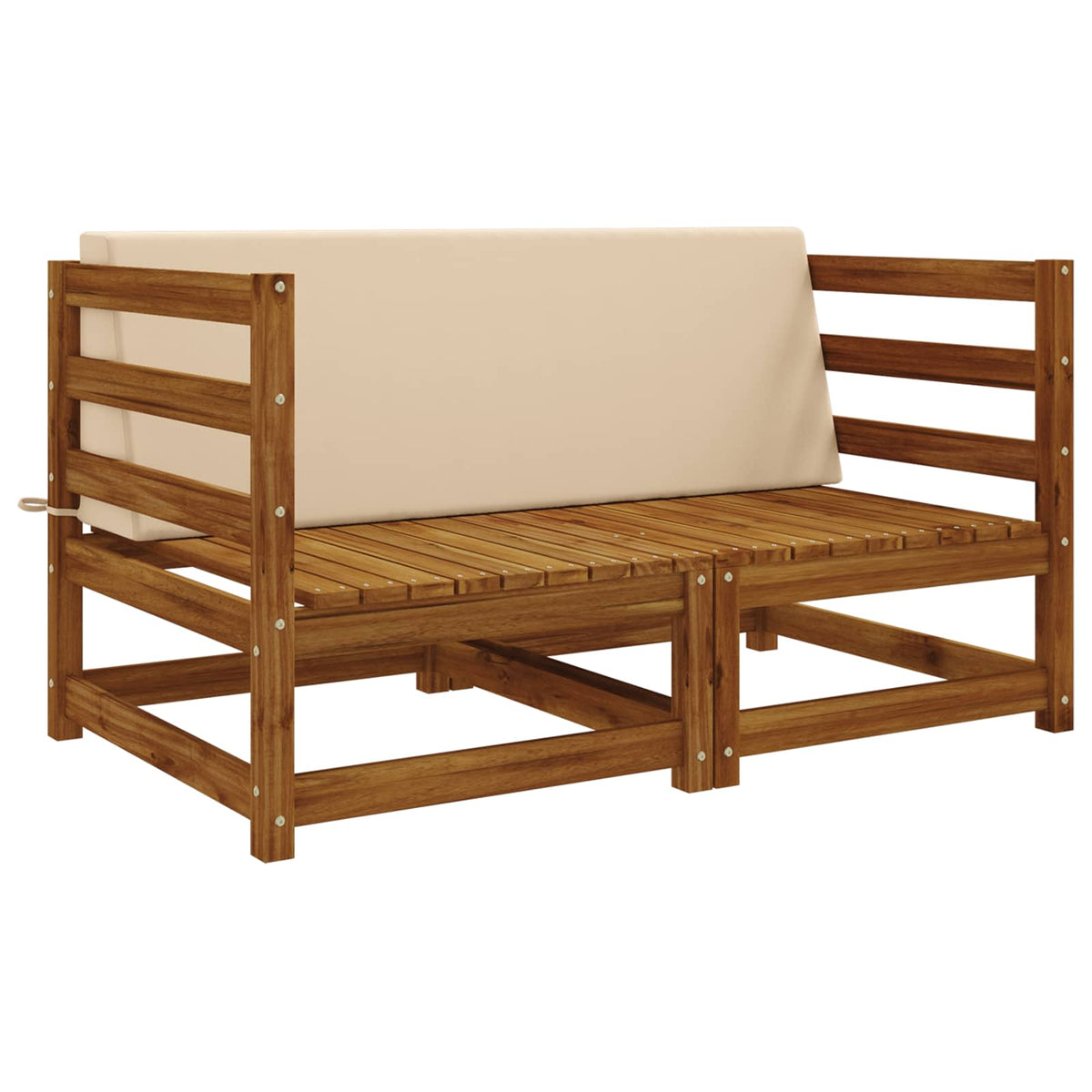 Vidaxl rugkussen soest 100% polyester crèmekleurig 120 x 20 x 40 cm