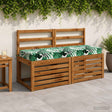 Vidaxl zitkussen soest 100% polyester bladpatroon 120 x 40 x 10 cm