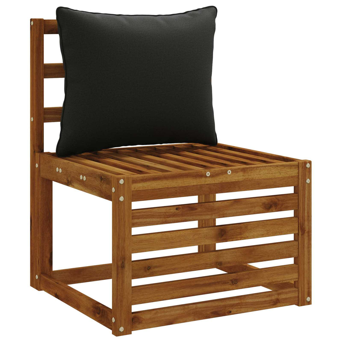 Vidaxl 1-delig rugkussen putten 100% polyester zwart 50 x 40 x 15 cm