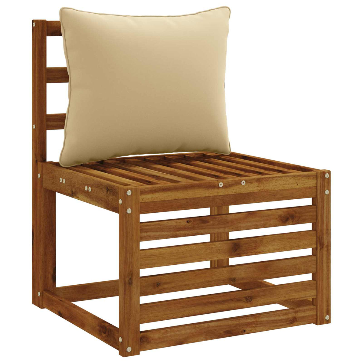 Vidaxl 1-delig rugkussen putten 100% polyester beige 50 x 40 x 15 cm