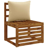 Vidaxl 1-delig rugkussen putten 100% polyester beige 50 x 40 x 15 cm