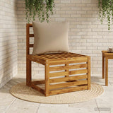 Vidaxl 1-delig rugkussen putten 100% polyester taupe 50 x 40 x 15 cm
