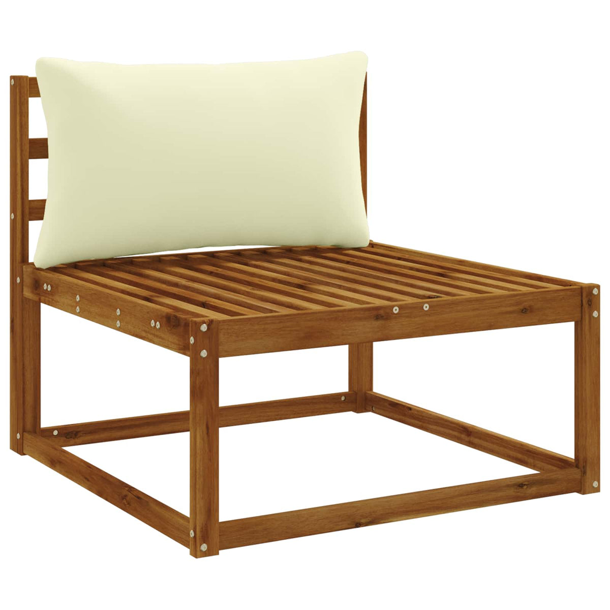 Vidaxl rugkussen putten 100% polyester crèmekleurig 70 x 40 x 15 cm