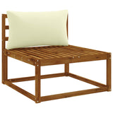 Vidaxl rugkussen putten 100% polyester crèmekleurig 70 x 40 x 15 cm