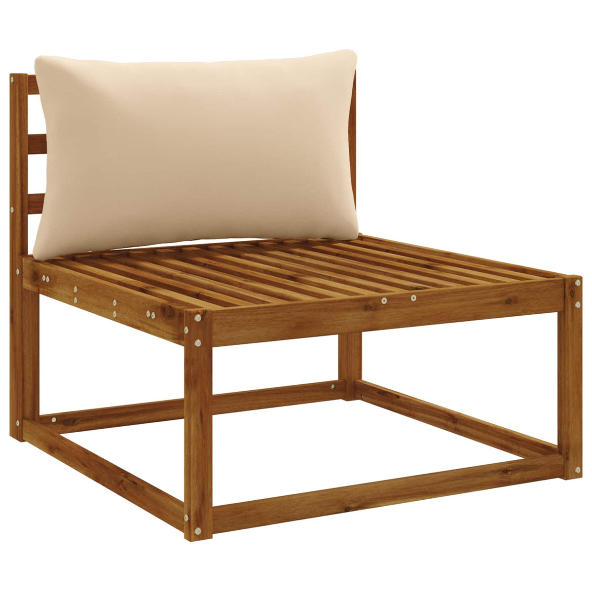 Vidaxl rugkussen putten 100% polyester crèmekleurig 80 x 40 x 15 cm