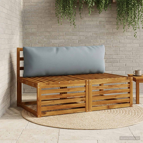 Vidaxl rugkussen putten 100% polyester blauw 120 x 40 x 15 cm