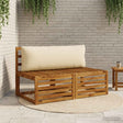 Vidaxl rugkussen putten 100% polyester beige 120 x 40 x 15 cm