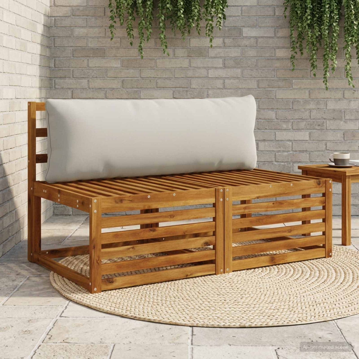 Vidaxl rugkussen putten 100% polyester grijs 120 x 40 x 15 cm