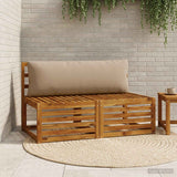 Vidaxl 1-delig rugkussen putten 100% polyester taupe 120 x 40 x 15 cm