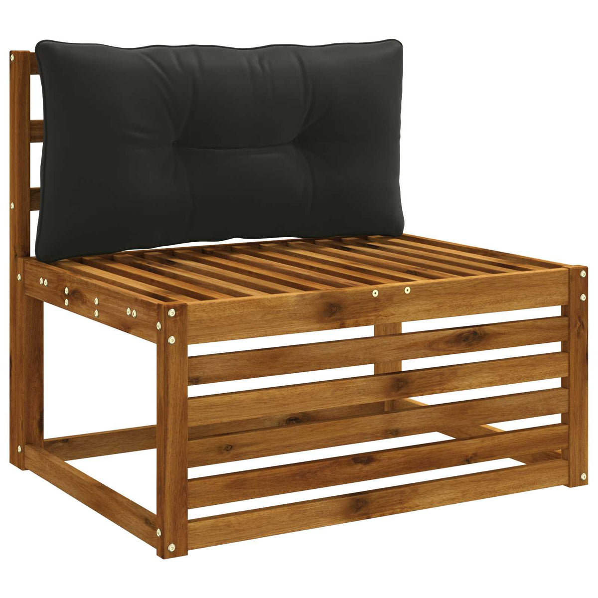 Vidaxl rugkussen putten 100% polyester zwart 70 x 40 x 10 cm