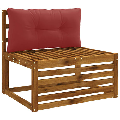 Vidaxl rugkussen putten 100% polyester wijnrood 70 x 40 x 10 cm