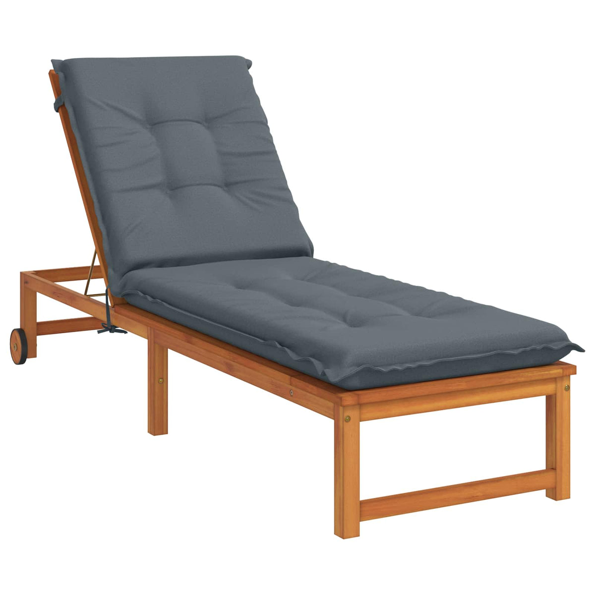 Vidaxl ligstoel kussen gemert 100% polyester blauw 190 x 50 x 9 cm