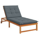 Vidaxl ligstoel kussen gemert 100% polyester blauw 190 x 70 x 9 cm