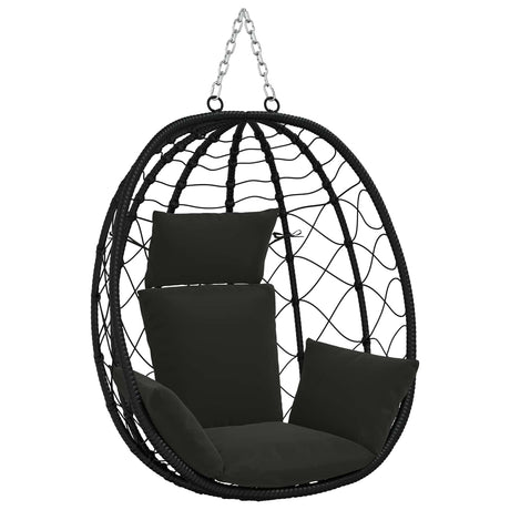 Vidaxl adirondack kussen putten 100% polyester zwart 60 x 145 x 10 cm