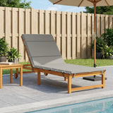 Vidaxl ligstoel kussen gemert 100% polyester grijs 200 x 70 x 3 cm