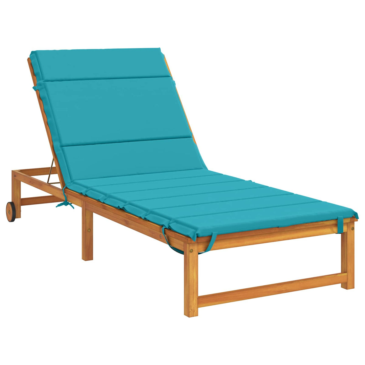 Vidaxl ligstoel kussen gemert 100% polyester turquoise 200 x 90 x 3 cm