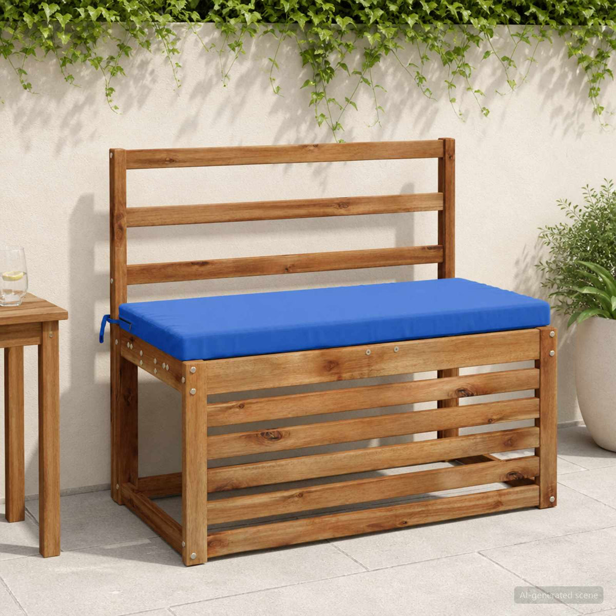 Vidaxl bankkussen soest 100% polyester koninklijk blauw 60 x 40 x 5 cm