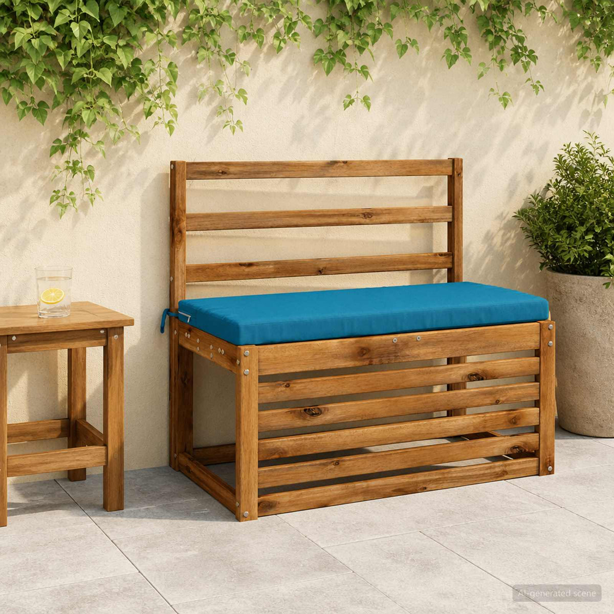 Vidaxl bankkussen soest 100% polyester lichtblauw 60 x 40 x 5 cm