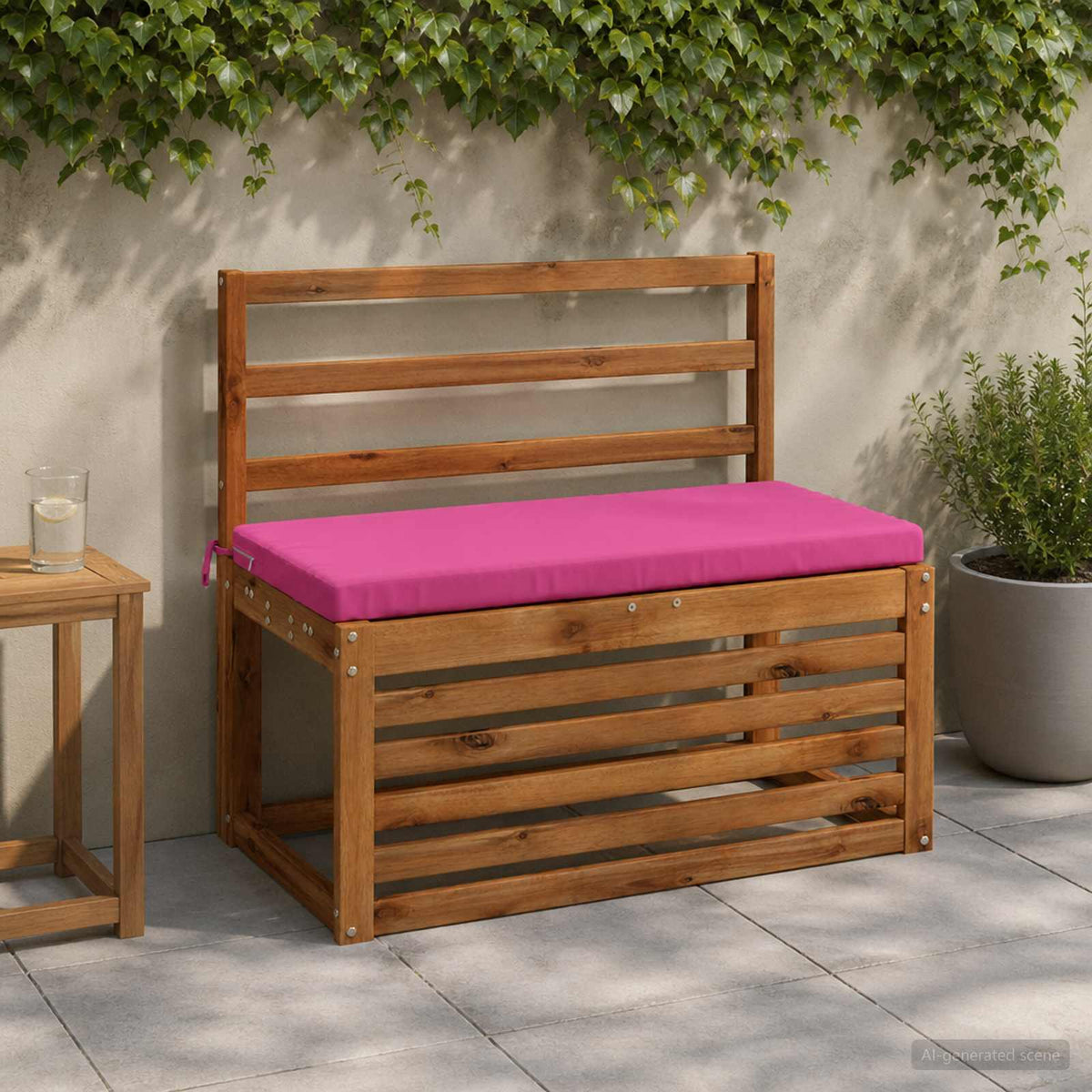 Vidaxl bankkussen soest 100% polyester roze 60 x 40 x 5 cm