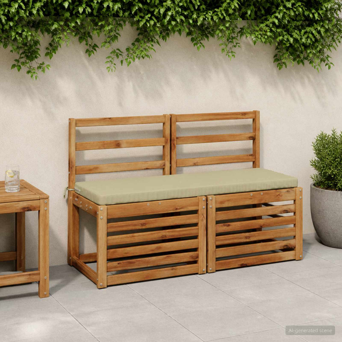 Vidaxl bankkussen soest 100% polyester lichtgroen 100 x 40 x 5 cm