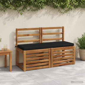 Vidaxl bankkussen soest 100% polyester zwart 110 x 40 x 5 cm