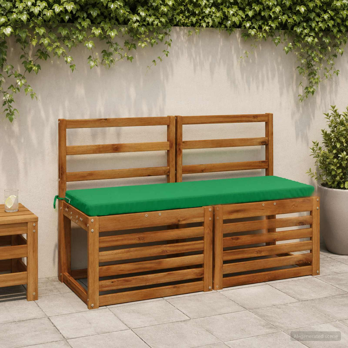 Vidaxl bankkussen soest 100% polyester groen 100 x 40 x 5 cm