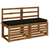Vidaxl bankkussen soest 100% polyester zwart 110 x 40 x 5 cm
