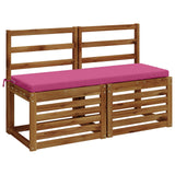 Vidaxl bankkussen soest 100% polyester roze 110 x 40 x 5 cm
