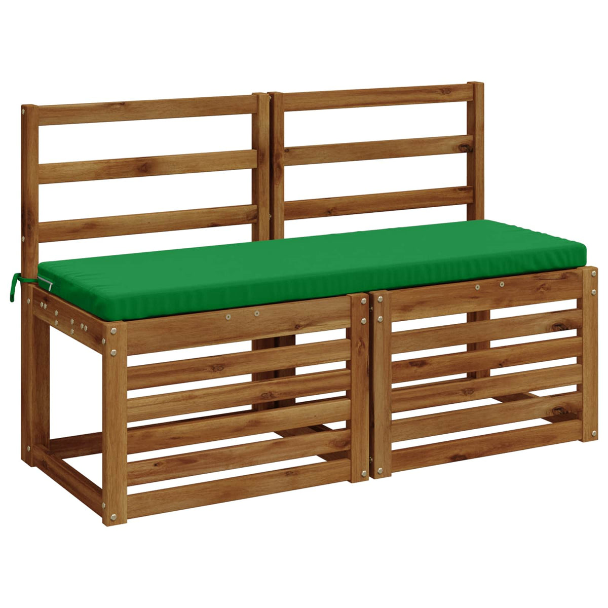 Vidaxl 2-delige bankkussens soest 100% polyester groen 120 x 40 x 5 cm