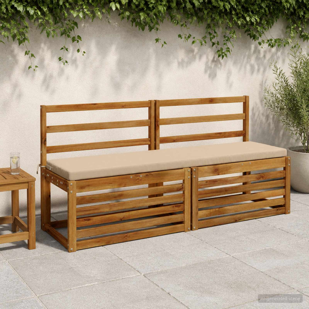 Vidaxl bankkussen soest 100% polyester zand 140 x 40 x 5 cm