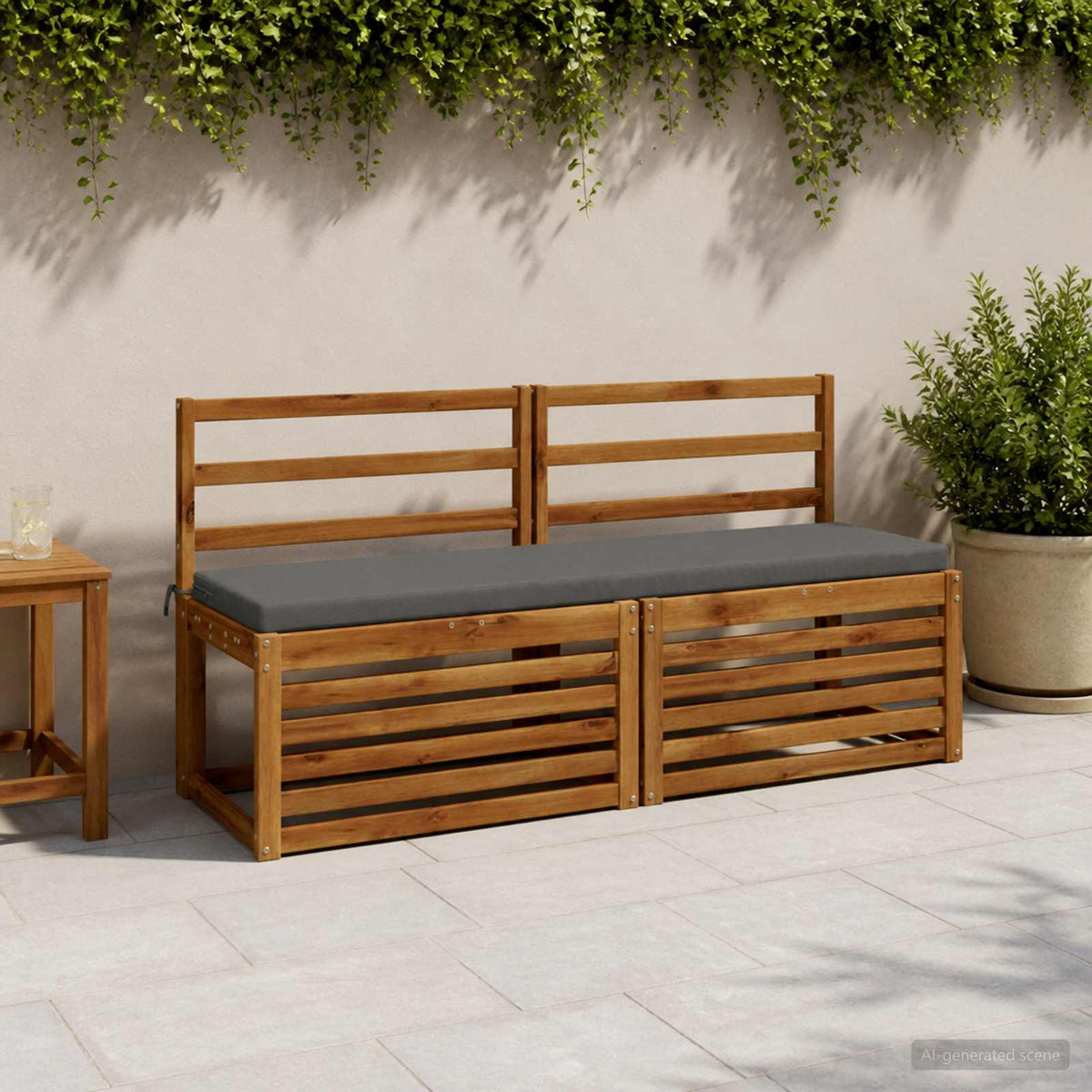 Vidaxl bankkussen soest 100% polyester grijs 140 x 40 x 5 cm