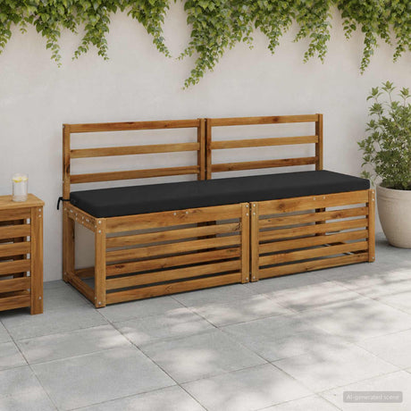 Vidaxl bankkussen soest 100% polyester zwart 150 x 40 x 5 cm
