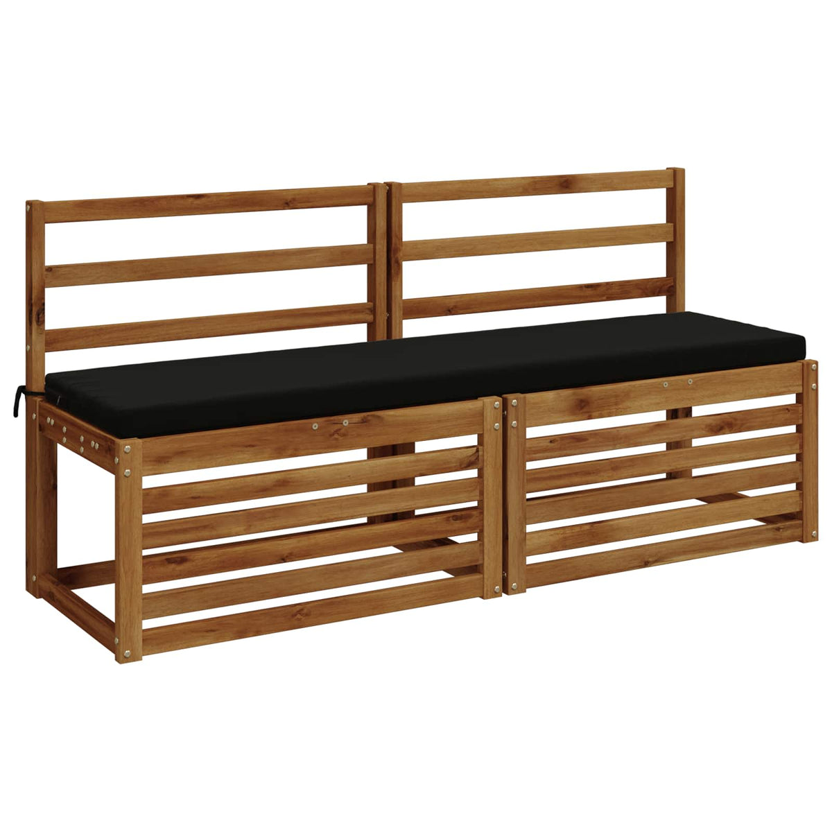 Vidaxl bankkussen soest 100% polyester zwart 140 x 40 x 5 cm
