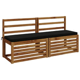 Vidaxl bankkussen soest 100% polyester zwart 140 x 40 x 5 cm