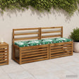 Vidaxl bankkussen soest 100% polyester bladpatroon 160 x 40 x 5 cm