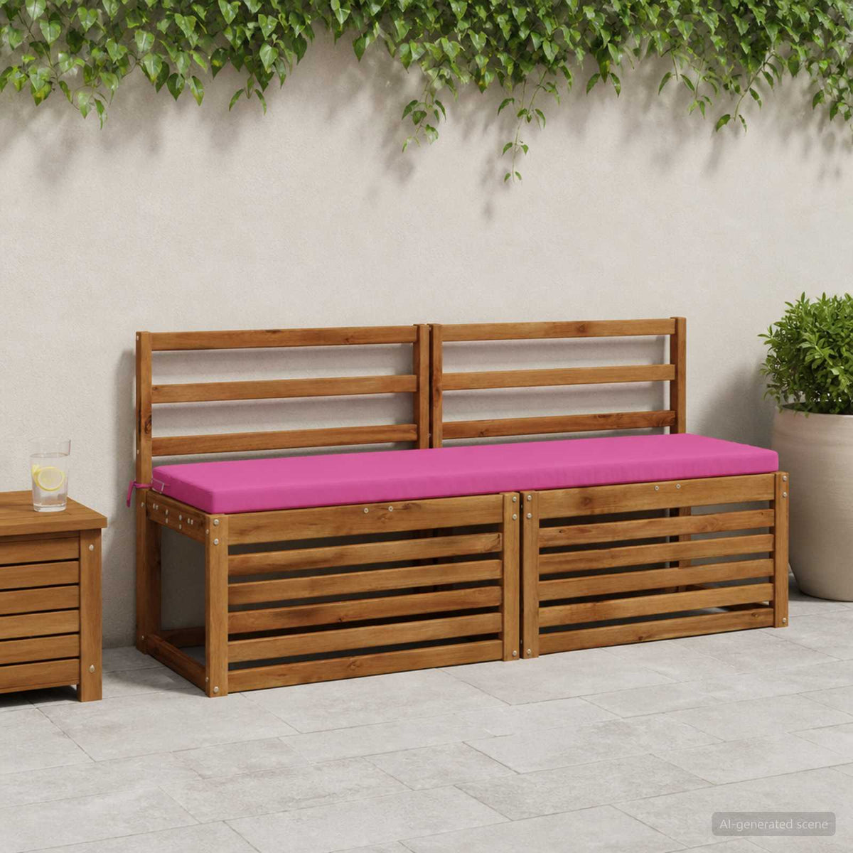 Vidaxl bankkussen soest 100% polyester roze 140 x 40 x 5 cm
