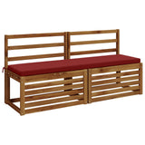 Vidaxl bankkussen soest 100% polyester wijnrood 140 x 40 x 5 cm