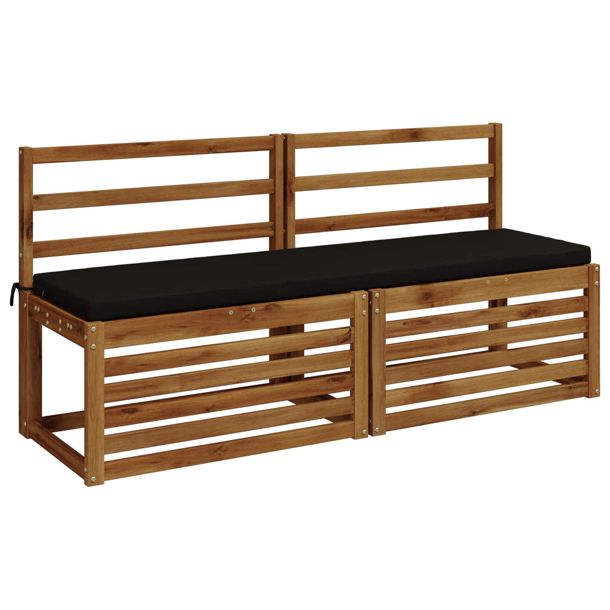 Vidaxl bankkussen soest 100% polyester zwart 150 x 40 x 5 cm