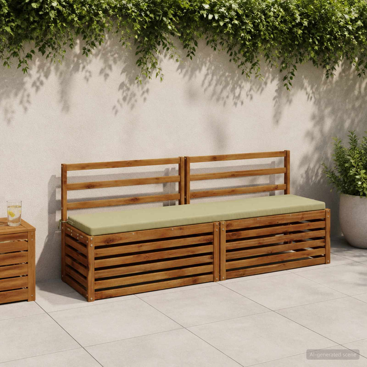 Vidaxl bankkussen soest 100% polyester lichtgroen 170 x 40 x 5 cm