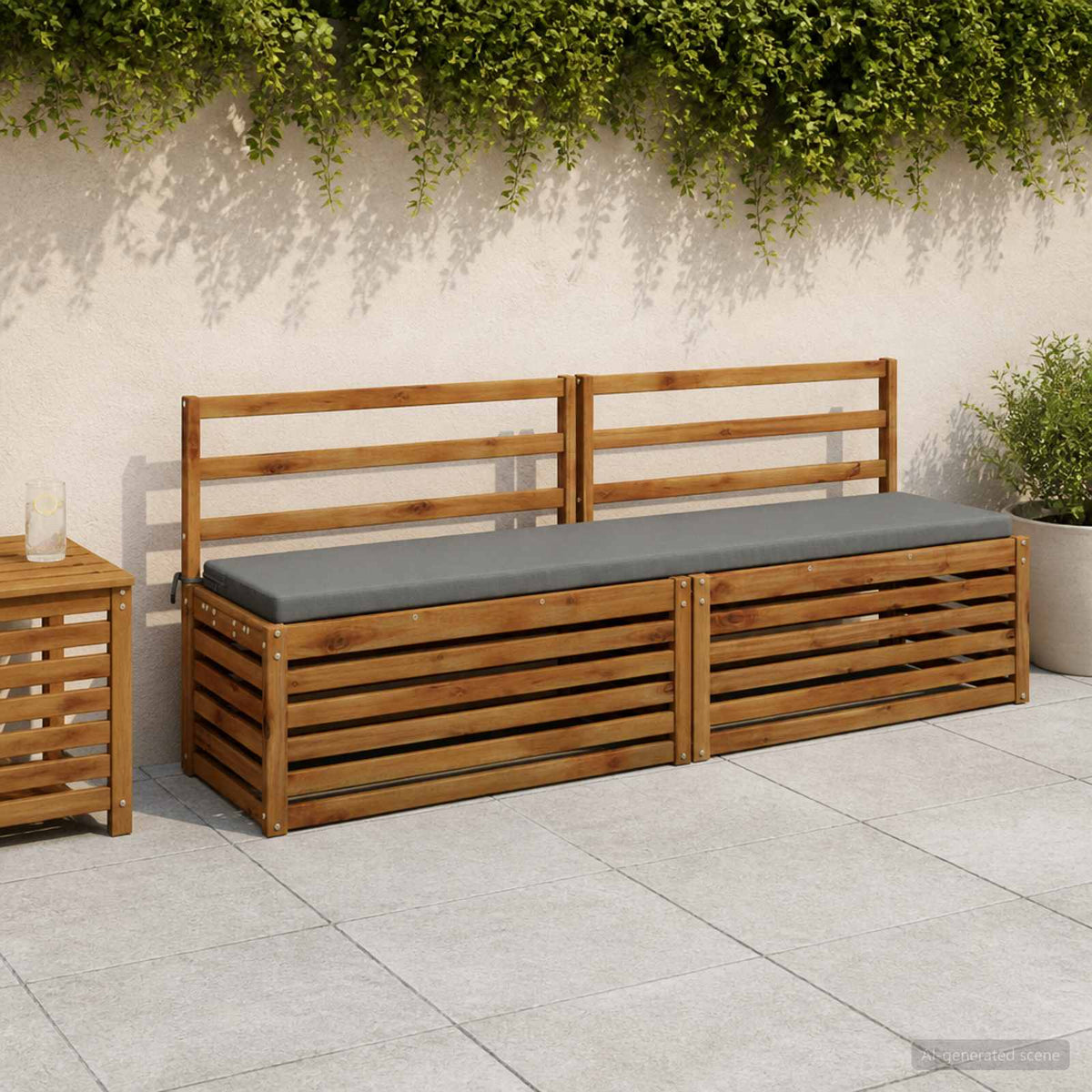 Vidaxl bankkussen soest 100% polyester grijs 170 x 40 x 5 cm