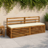 Vidaxl bankkussen soest 100% polyester crèmekleurig 170 x 40 x 5 cm