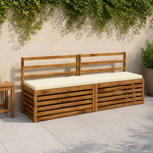 Vidaxl bankkussen soest 100% polyester crèmekleurig 170 x 40 x 5 cm