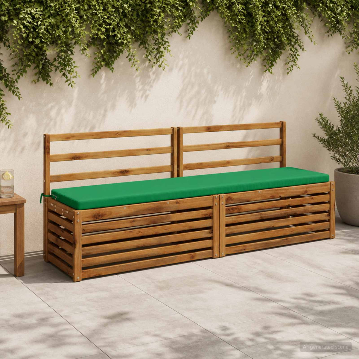 Vidaxl bankkussen soest 100% polyester groen 170 x 40 x 5 cm
