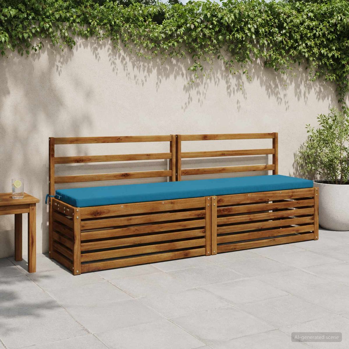 Vidaxl bankkussen soest 100% polyester lichtblauw 170 x 40 x 5 cm
