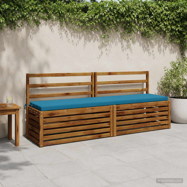 Vidaxl bankkussen soest 100% polyester lichtblauw 170 x 40 x 5 cm