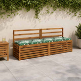 Vidaxl bankkussen soest 100% polyester bladpatroon 170 x 40 x 5 cm