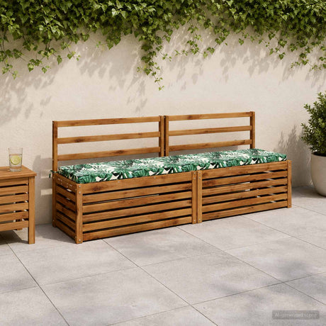 Vidaxl bankkussen soest 100% polyester bladpatroon 170 x 40 x 5 cm